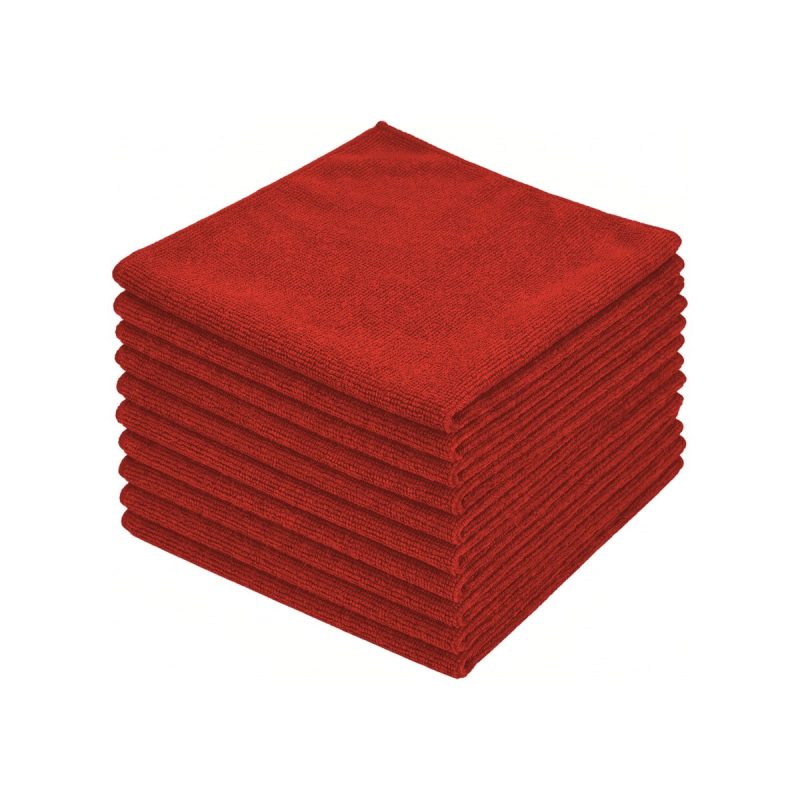 Baal microvezeldoeken rood 40 x 40 cm, 250 g/m², 1000 stuks per baal