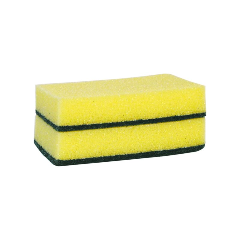Pallet schuurspons geel-groen, 140 x 90 x 28 mm, set van 10