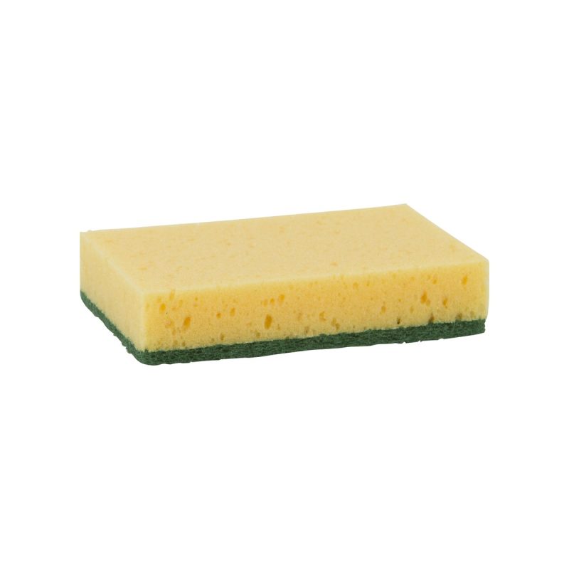 Pallet schuurspons extra zwaar geel-groen, 140 x 90 x 30 mm, set van 10
