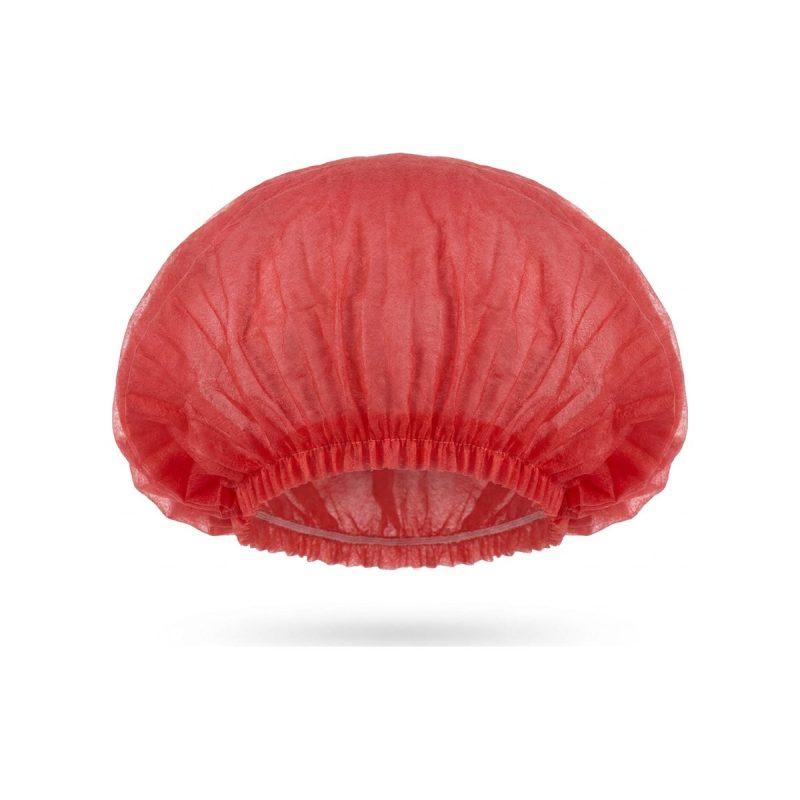 Pallet haarnetjes PP non-woven rood, 100 stuks per zak