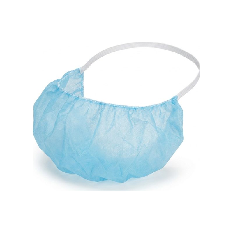 Pallet baardnetjes PP non-woven blauw, 100 stuks per zak