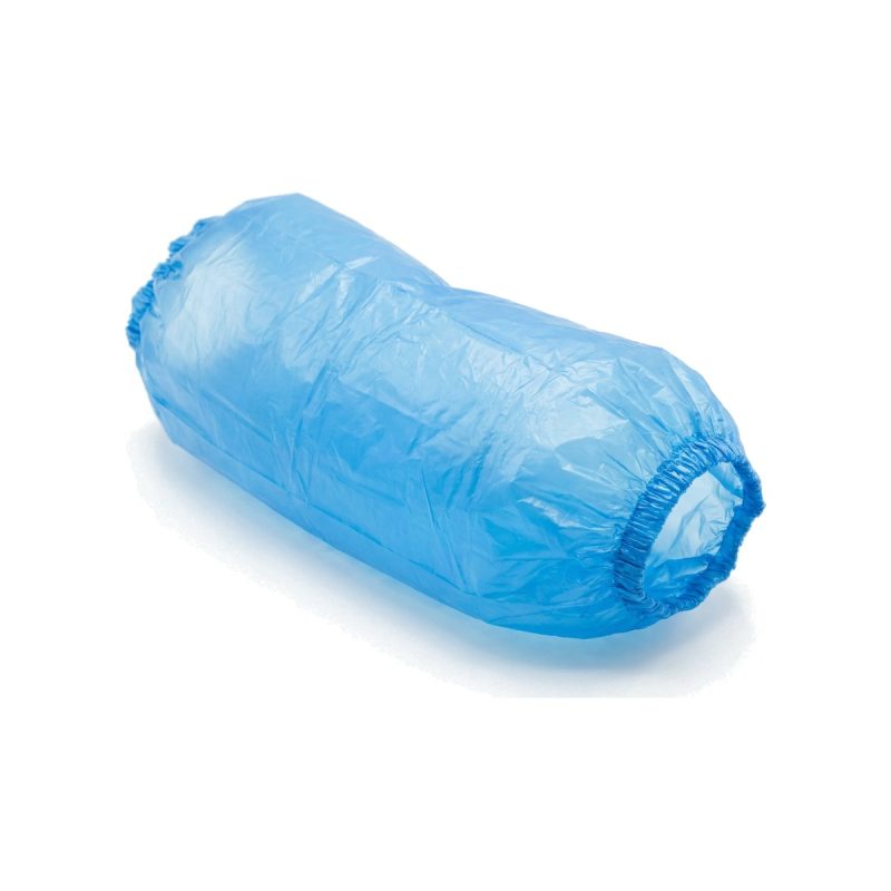 Pallet mouwovertrekken PE blauw, 100 stuks per zak