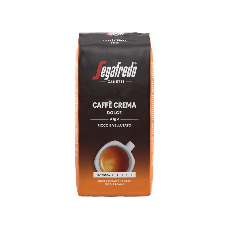 Pallet koffiebonen Segafredo Caffè Crema Dolce, 1 kg, 8 zakken per doos