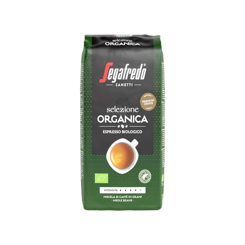 Pallet koffiebonen Segafredo Selezione Organica bio, 1 kg, 8 zakken per doos