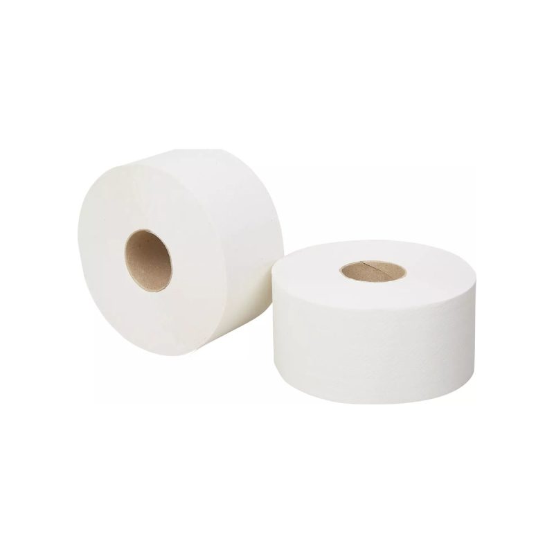 Pallet toiletpapier mini jumborol gerecycled 2-laags wit, 180 meter, 12 rollen per pak