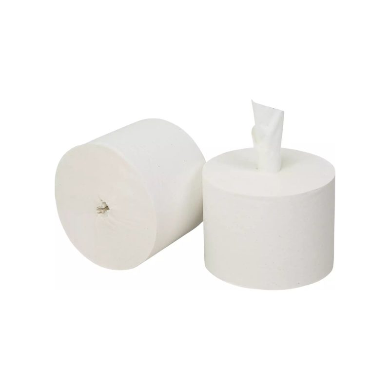 Pallet toiletpapier zonder koker gerecycled 1-laags wit, 1400 vel, 36 rollen per pak