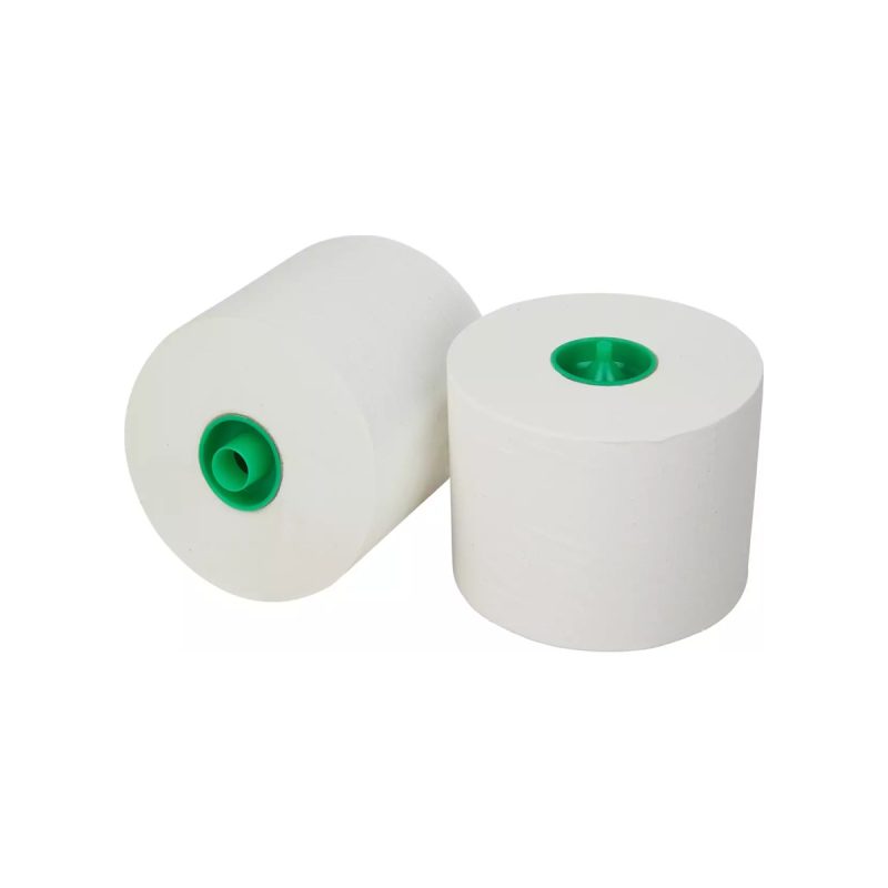 Pallet toiletpapier met dop gerecycled 1-laags wit, 150 meter, 36 rollen per doos