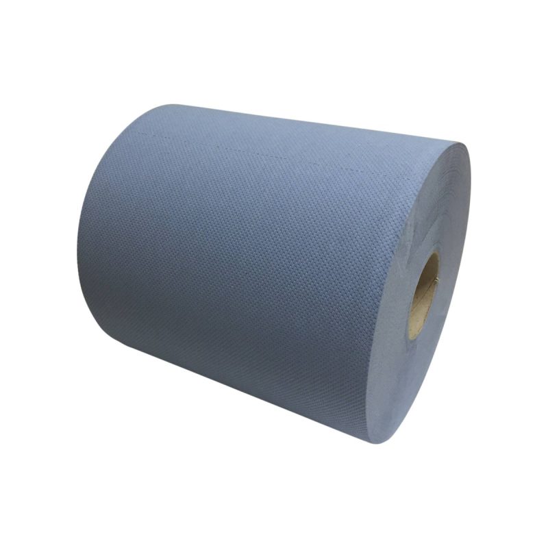 Pallet industriepapier cellulose 2-laags blauw, 190 meter, 2 rollen per pak