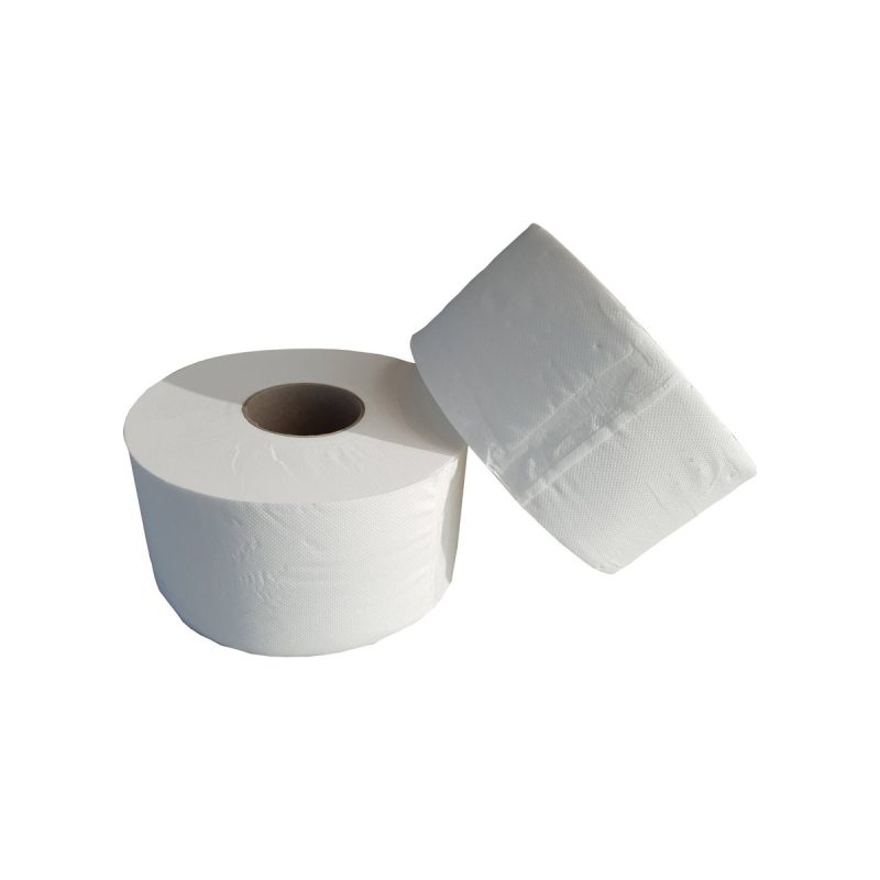 Pallet toiletpapier mini jumborol 2-laags wit, 150 meter, 12 rollen per doos