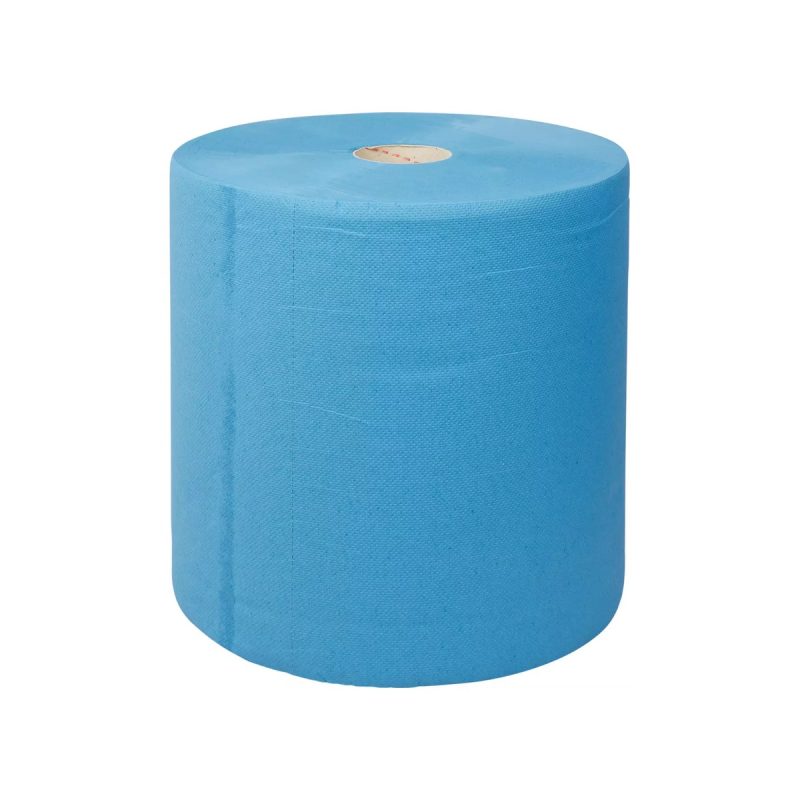 Pallet industriepapier gerecycled 3-laags blauw, 380 meter, 1 rol per pak