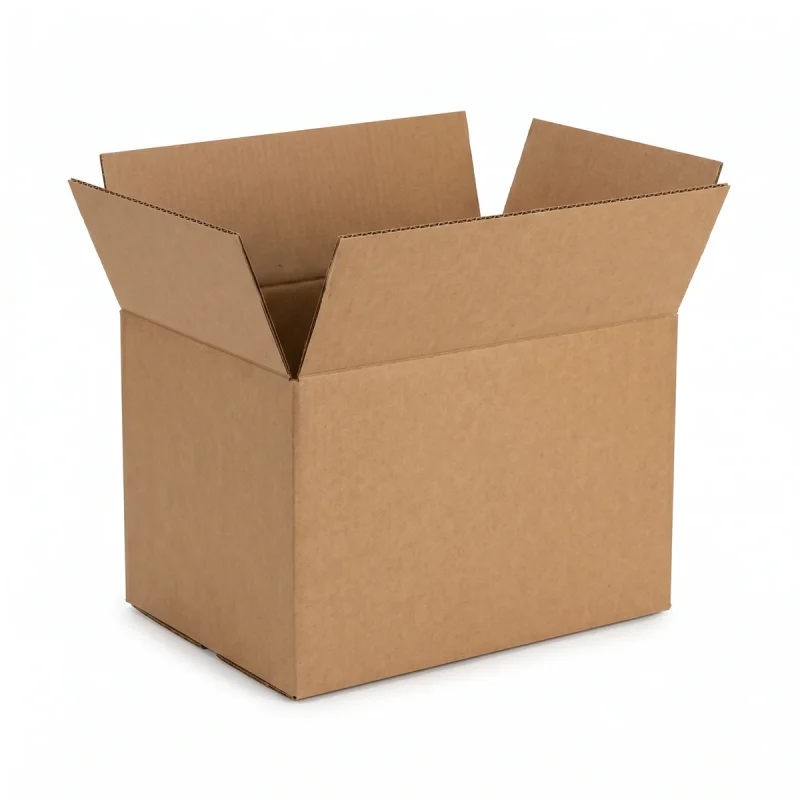 Amerikaanse vouwdoos 30 x 20 x 20 cm, blanco bruin enkelgolf B-golf, open bovenkant