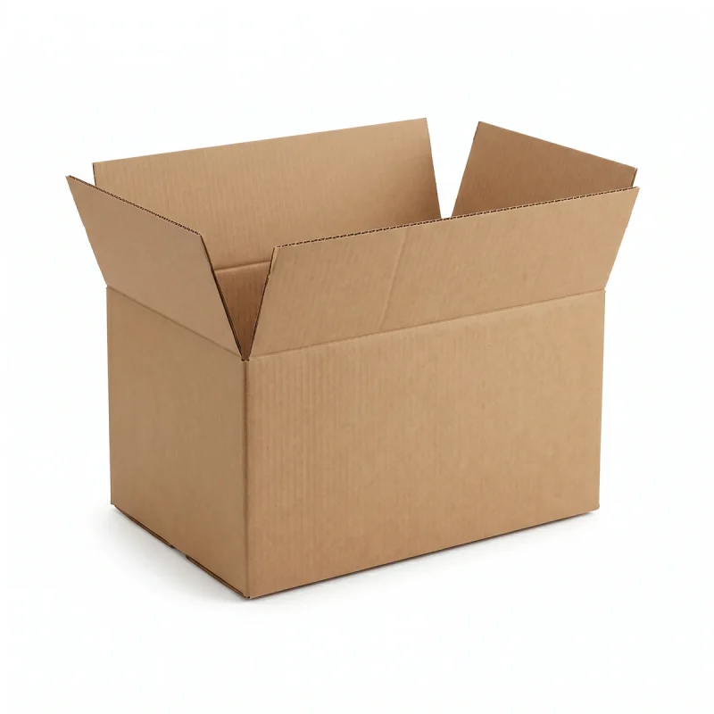 Amerikaanse vouwdoos 40 x 30 x 20 cm, blanco bruin enkelgolf B-golf, open bovenkant