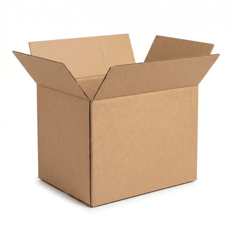 Amerikaanse vouwdoos 40 x 30 x 30 cm, blanco bruin enkelgolf B-golf, open bovenkant